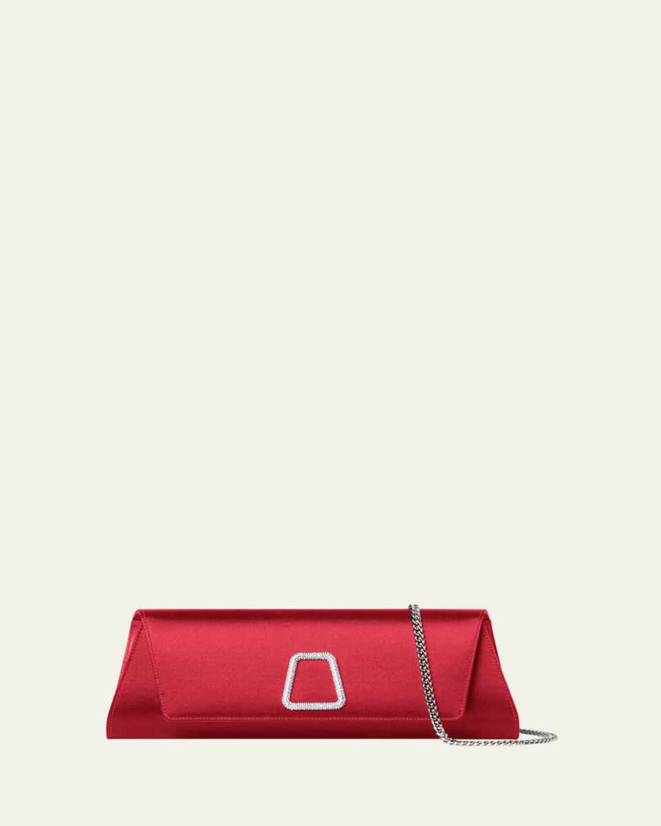 Anouk Small Satin Clutch Bag